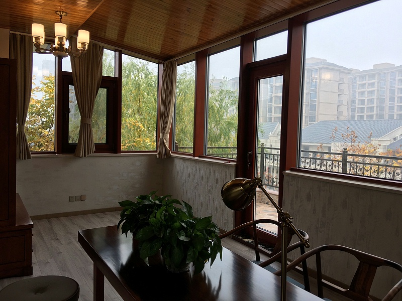 隔音鋁包木門窗實(shí)拍