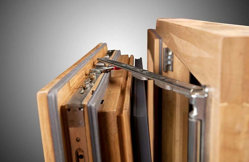 定制鋁包木門窗細節(jié)實拍